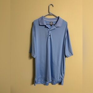 FootJoy Blue Golf Polo Performance Short Sleeve Light Stretch Mens Size XL
